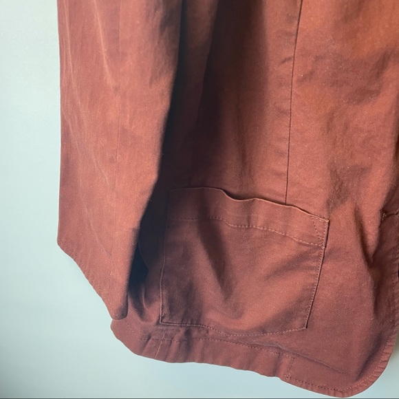 Eddie Bauer size 14 blazer burgundy brown button up - Picture 4 of 4